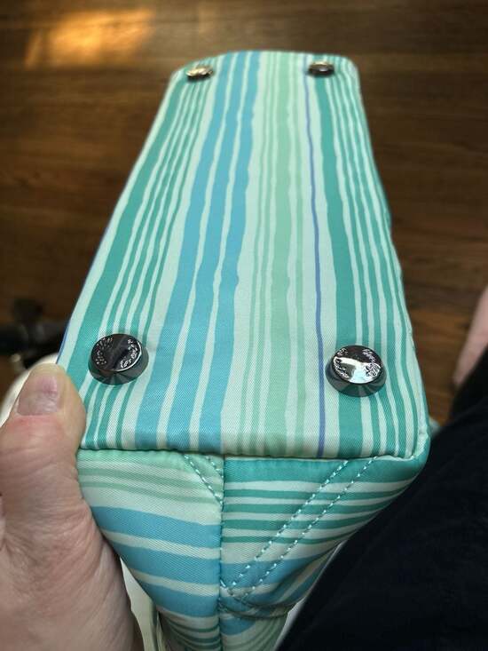 Lug Skyliner Medium Quilted Tote with Trolley Sleeve in Marina Stripes - Picture 11 of 11